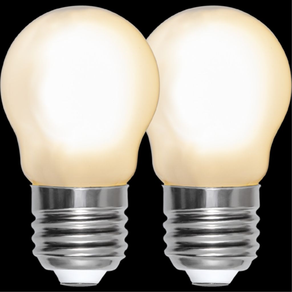 LED-lampa E27 G45 Frosted 2-pack