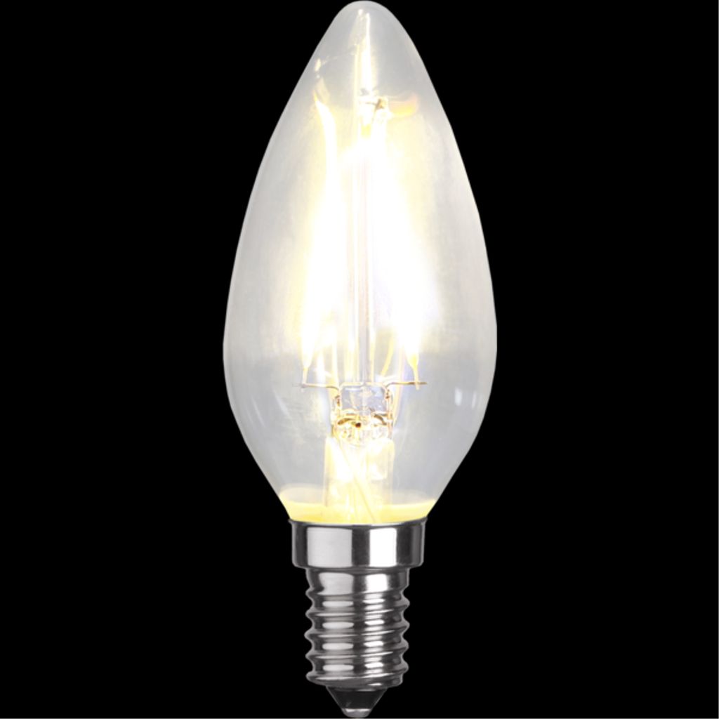 LED-pære E14 C35 Klar