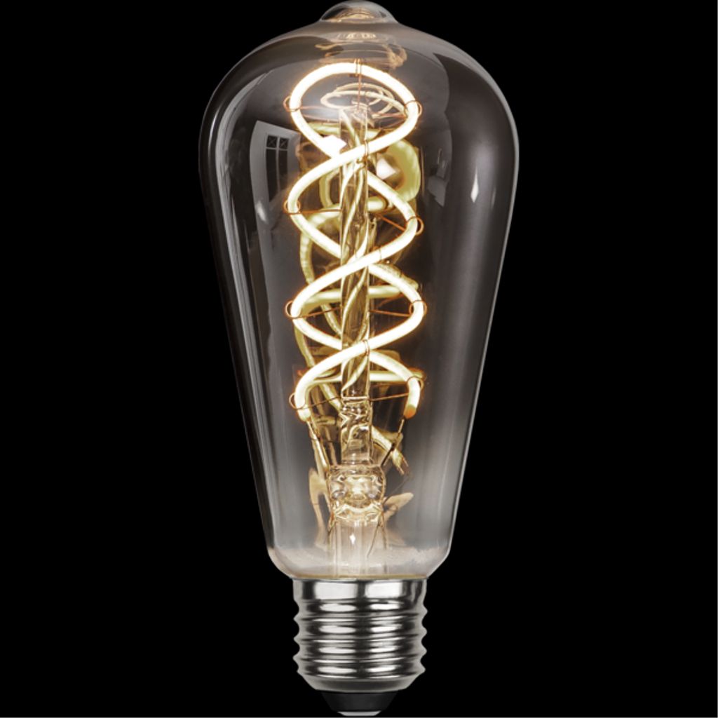 LED-lampa E27 ST64 Decoled Spiral Smoke