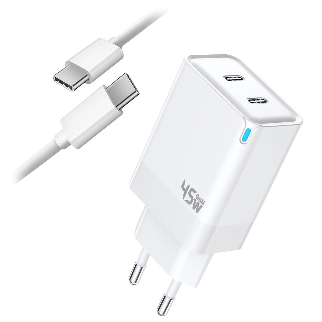 Ekstrem hurtiglader for ingenting Telefon 45W USB-C strømadapter + kabel 2m, 3A