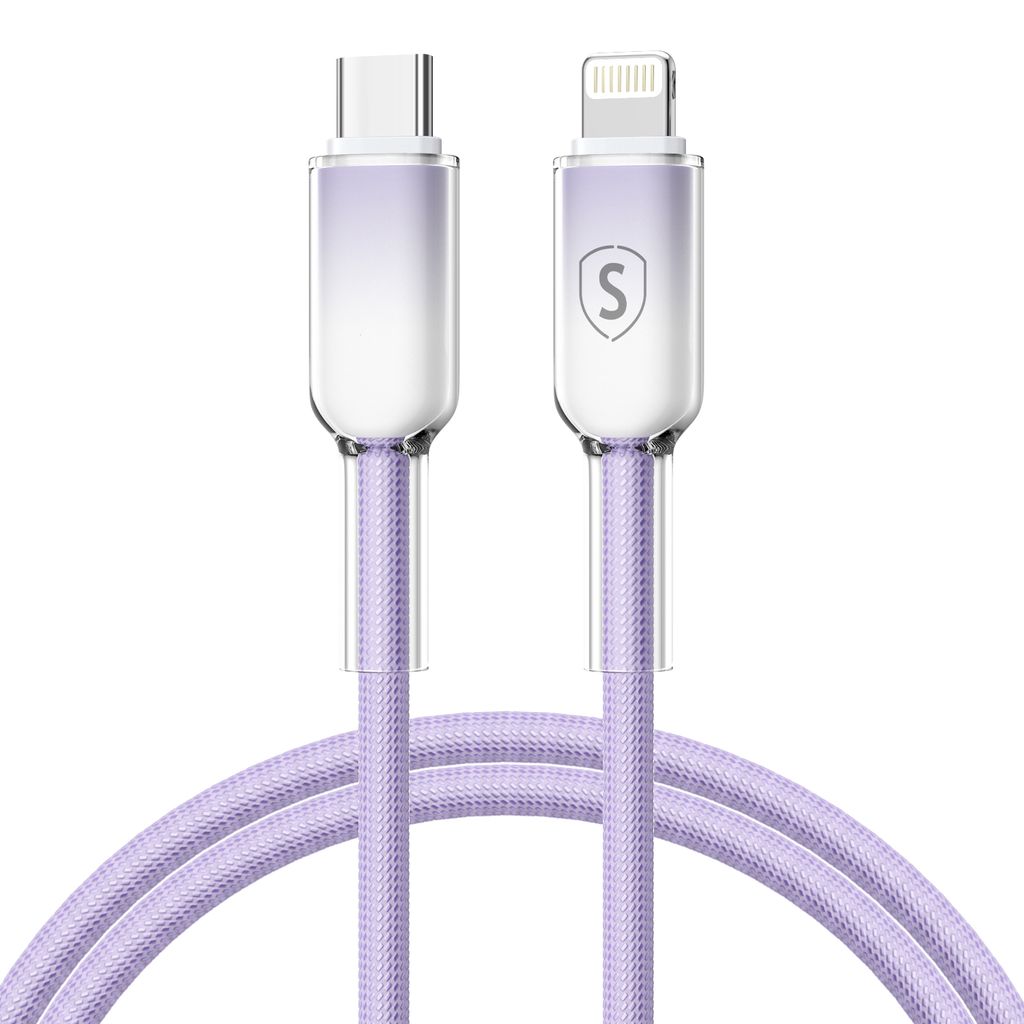 SiGN Dynamic Series USB-C - Lightning -kaapeli 2.4 A, 1m - Violetti
