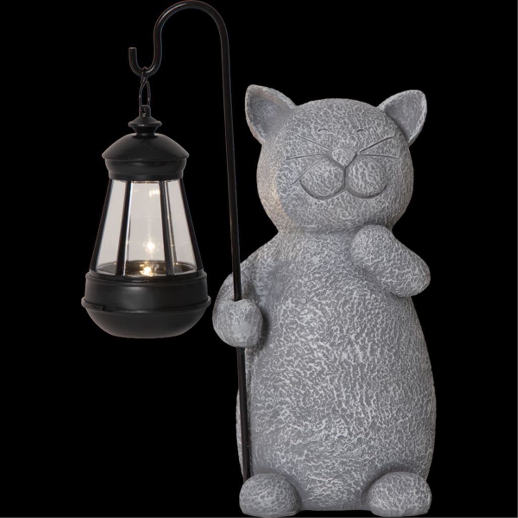 Star Trading LED-lykta Solcellsdekoration Smilla – Grå