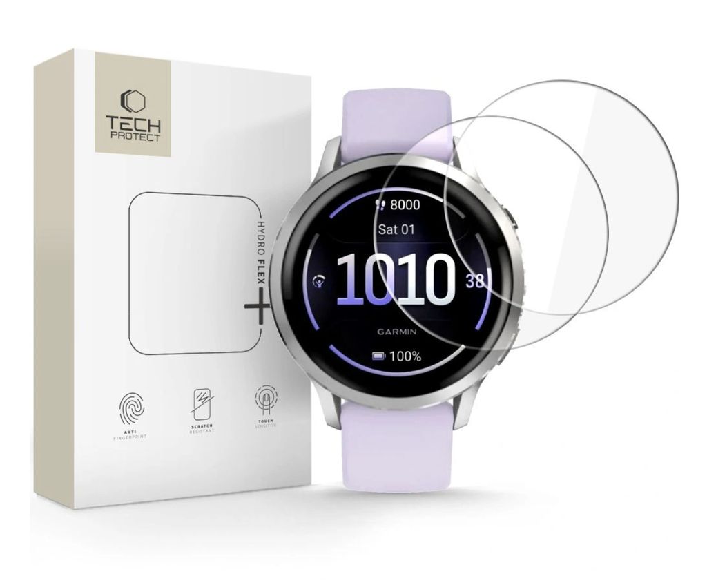 Tech-Protect Hydro flex+ Hydrogel Film Skärmskydd till Garmin Venu 41mm, 2-pack