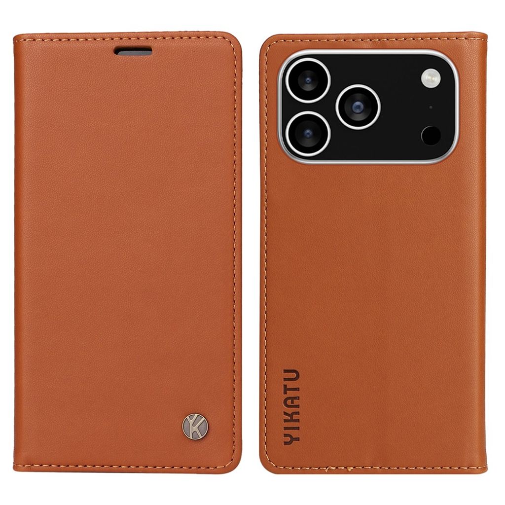 YIKATU iPhone 17 Pro Wallet cover - Brown