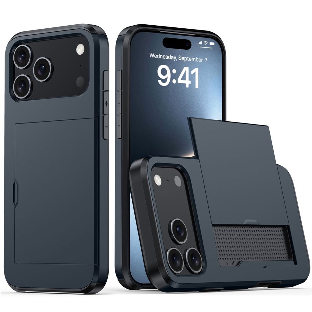 iPhone 17 Pro Max Deksel med kortspor - Mørkblå