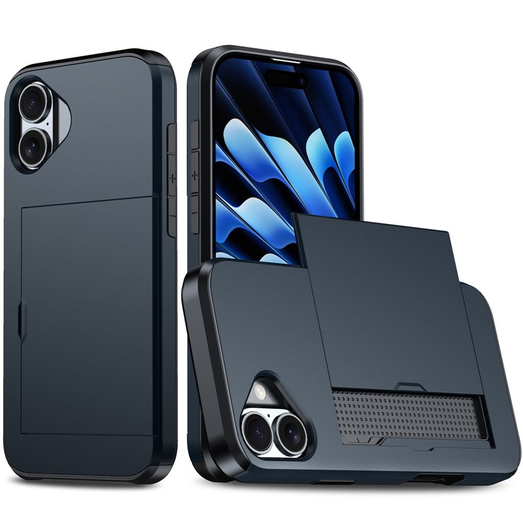 iPhone 17 Deksel med kortspor - Mørkblå
