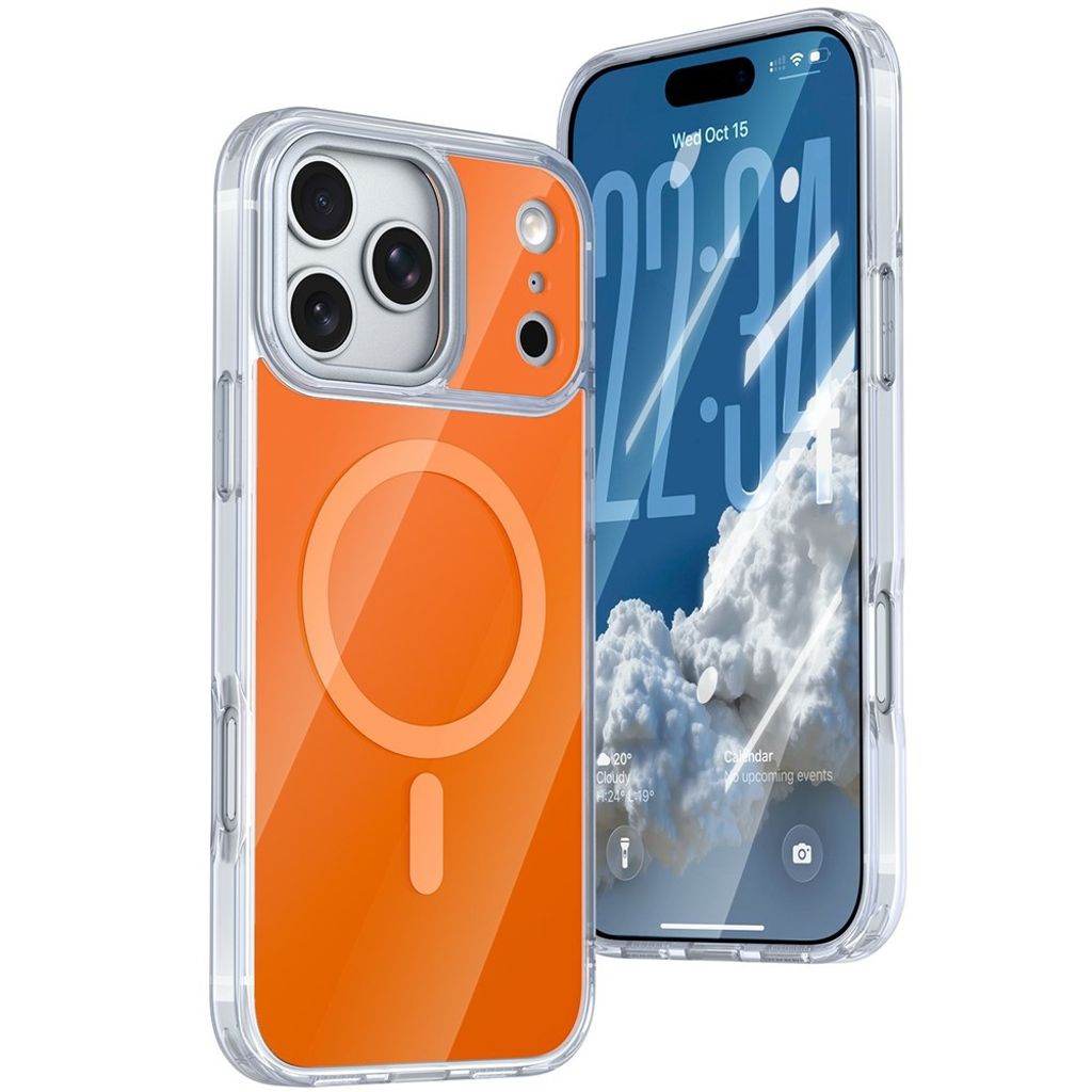 iPhone 18 Pro/17 Pro MagSafe Skal med akrylbaksida - Orange