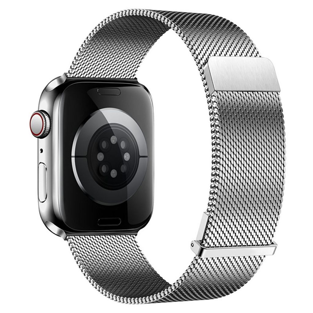 Apple Watch 42/41/40/38mm Milanesisk magnetisk klokkerem - Sølv