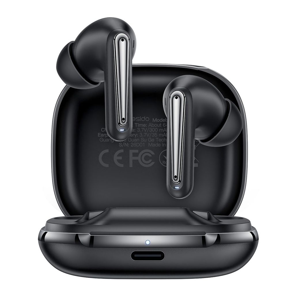 Yesido TWS45-BLK Bluetooth-nappikuulokkeet ANC/ENC-toiminnolla - musta
