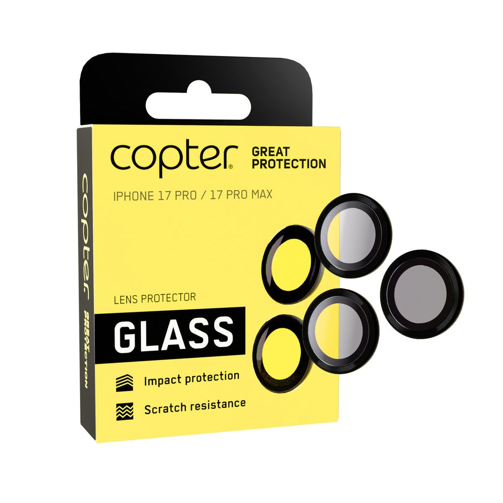 Copter Exoglass Lens Rings -linssinsuoja iPhone 18 Pro / 18 Pro Max / 17 Pro / 17 Pro Max:lle