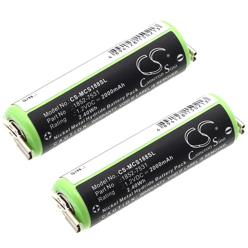 Batteri till Wella Xpert HS50 m.fl. – 2-pack | Batterier - Rakapparatsbatterier - Rakapparatsbatterier Modeller | Batteritema