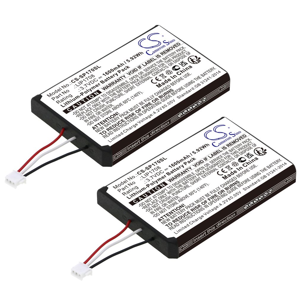 Batteri till Sony PS5 DualSense CFI-1015A / CFI-ZCT1W – 2-pack | Batterier - Spelkonsolsbatterier - Spelkonsol batterinummer | Batteritema