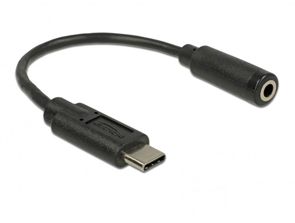 Delock lydadapter USB USB-C til 3,5 mm stereo hun, 14 cm - sort