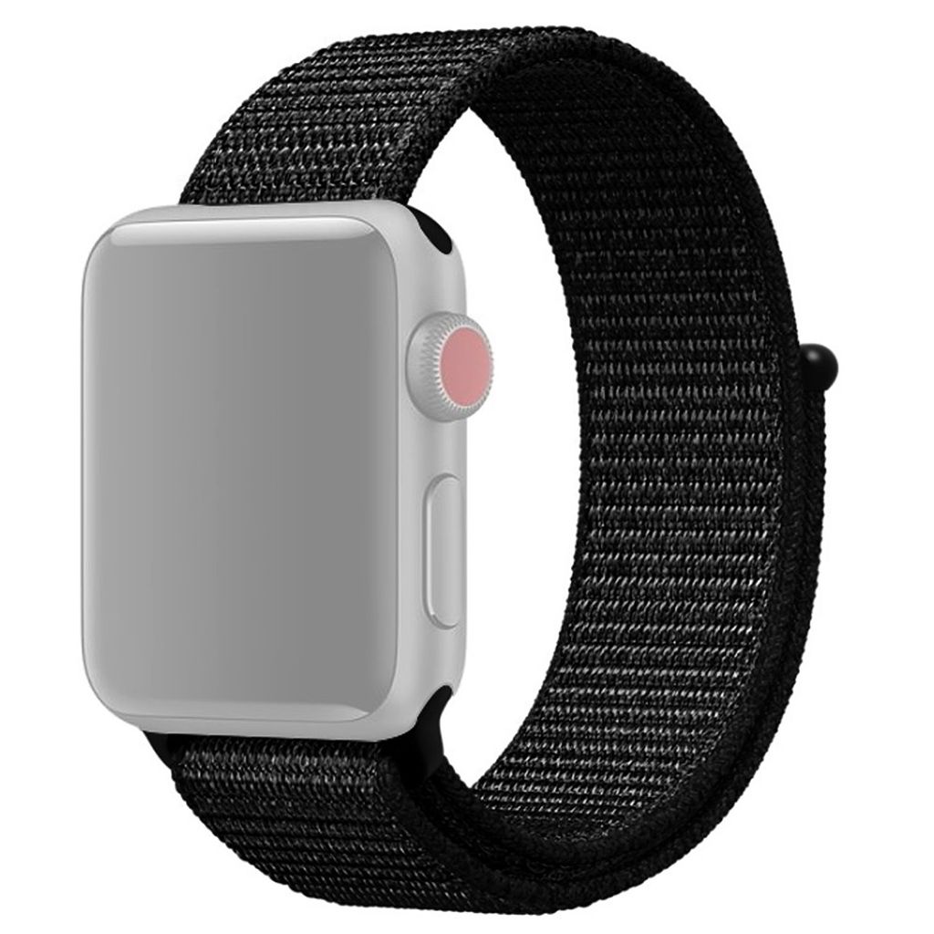 Apple Watch 49/46/45/44/42mm nylon urrem – sort