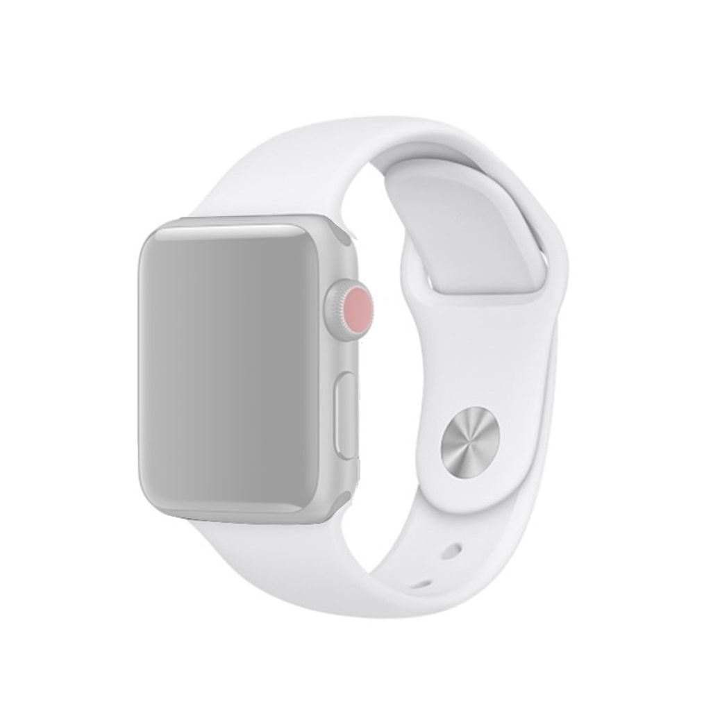 Apple Watch 42/41/40/38mm Silikone Urrem – Hvid