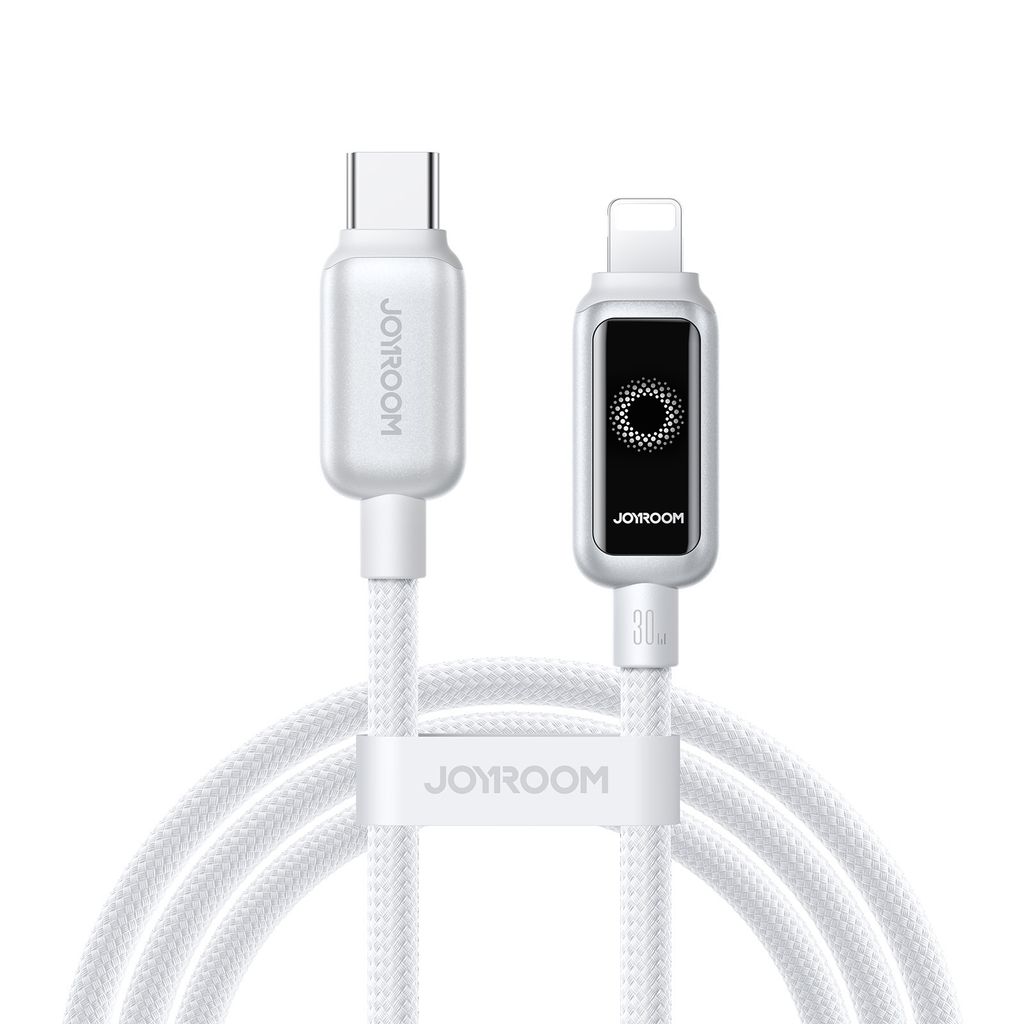 Joyroom Kabel do szybkiego ładowania USB-C do Lightning 30 W, 1,2 m – biały