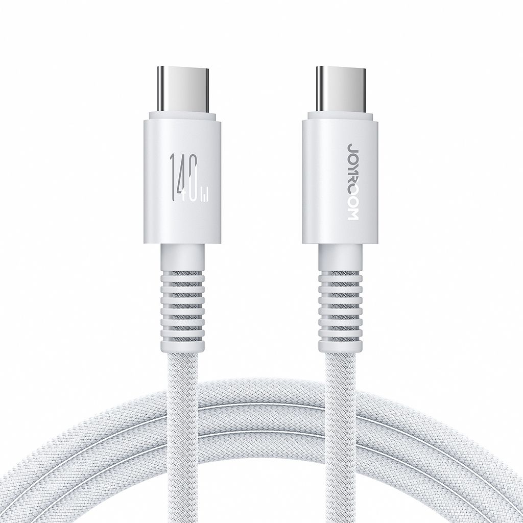 Joyroom AC40 USB-C Snabbladdning & datakabel 140W 480mbps, 1m – Vit
