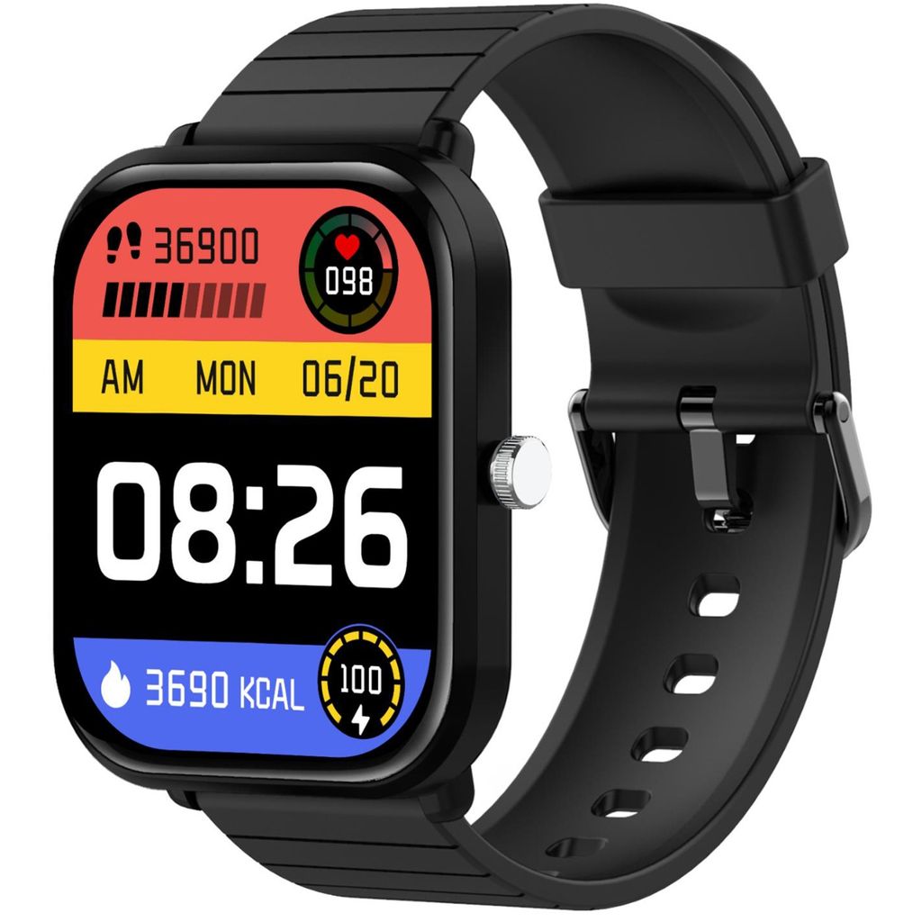 Celly TRAINERMATE2 Smartwatch – Rektangulær urskive, Sort