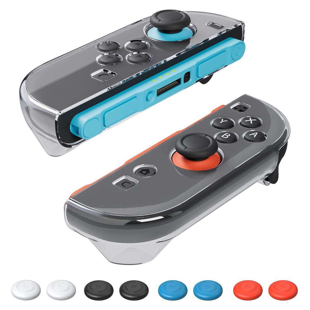 Nintendo Switch 2 Joy-Con-skall og joystick-deksel - gjennomsiktig
