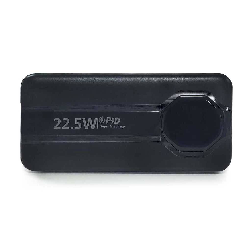 SiGN Kraftig Powerbank med Indbyggede Kabler, 10000mAh - Sort