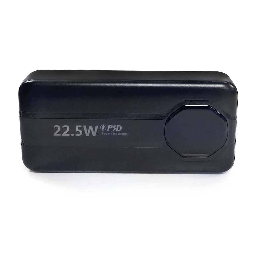 SiGN Kraftig Powerbank med Indbyggede Kabler, 20000mAh - Sort