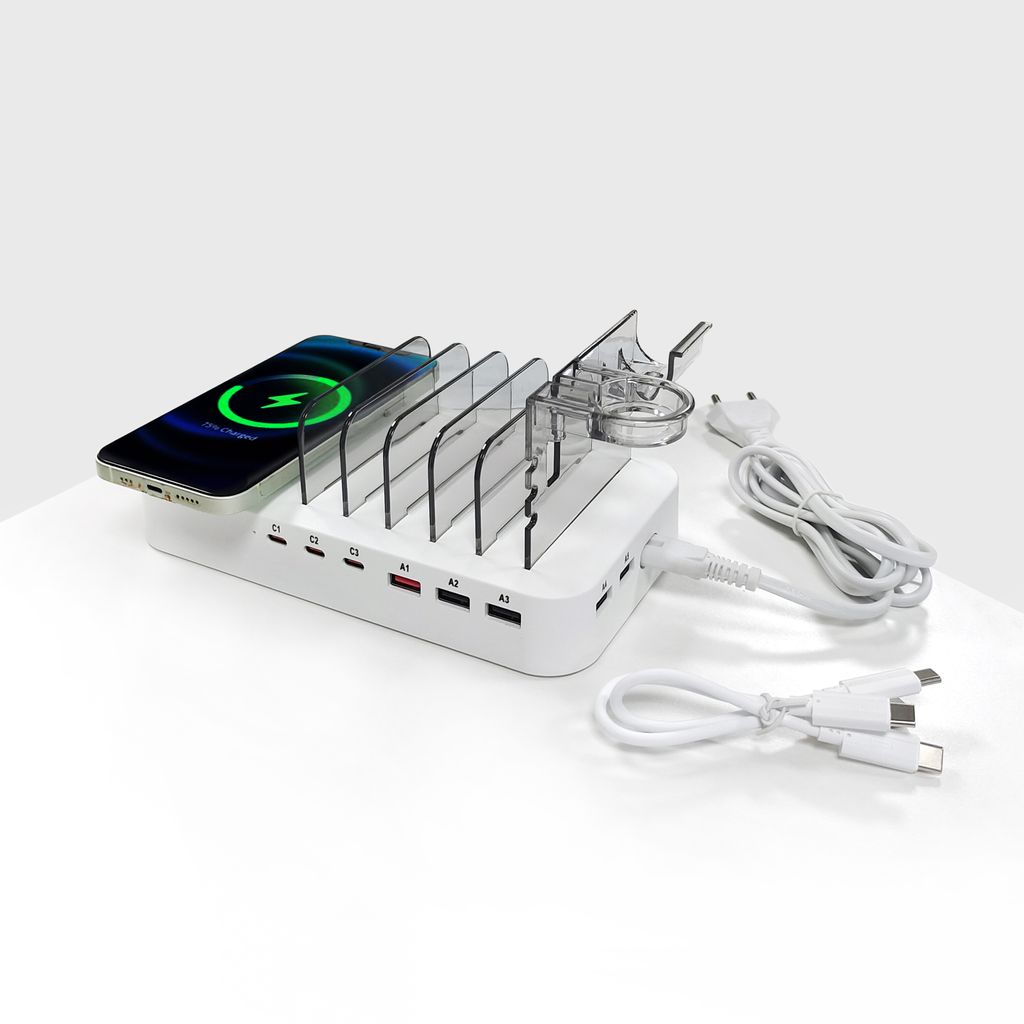 SiGN USB-latausasema 65W langattomalla latauksella ja USB-C:llä