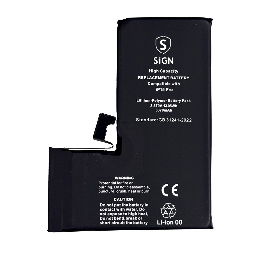 SiGN iPhone 15 Pro High capacity battery - 3350mAh