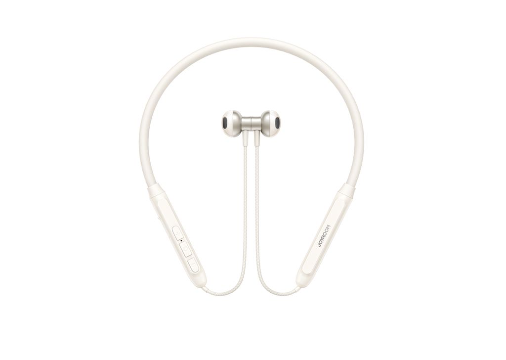 Joyroom Magnetiske Bluetooth Hovedtelefoner Sport Halsbånd Ørepropper 14,2 mm - Hvid
