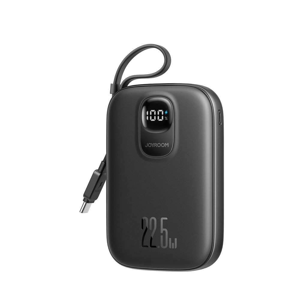 Joyroom 22.5W Varavirtalähde 10000mAh Pikalataus USB-C-kaapelilla - Musta