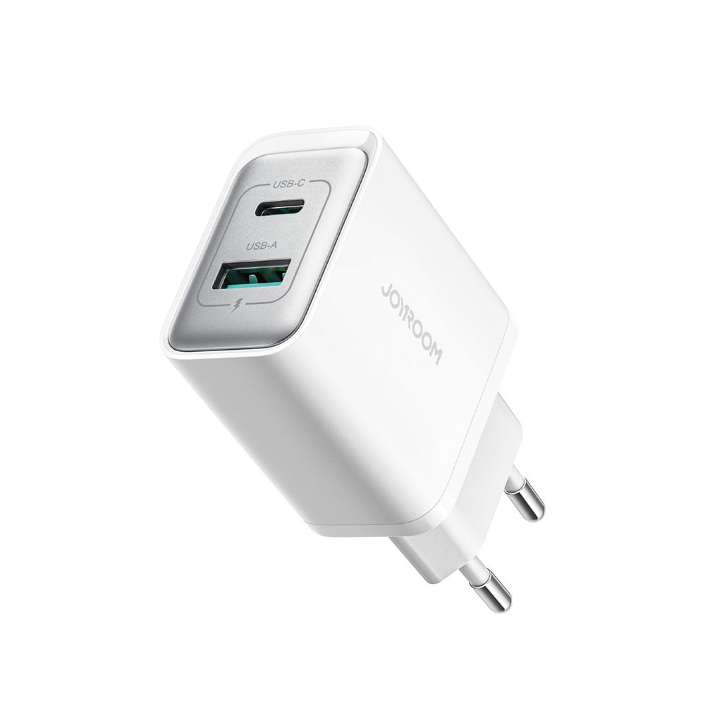 Joyroom Ładowarka ścienna Podwójny Port USB-C+USB-A, 30w - Biała