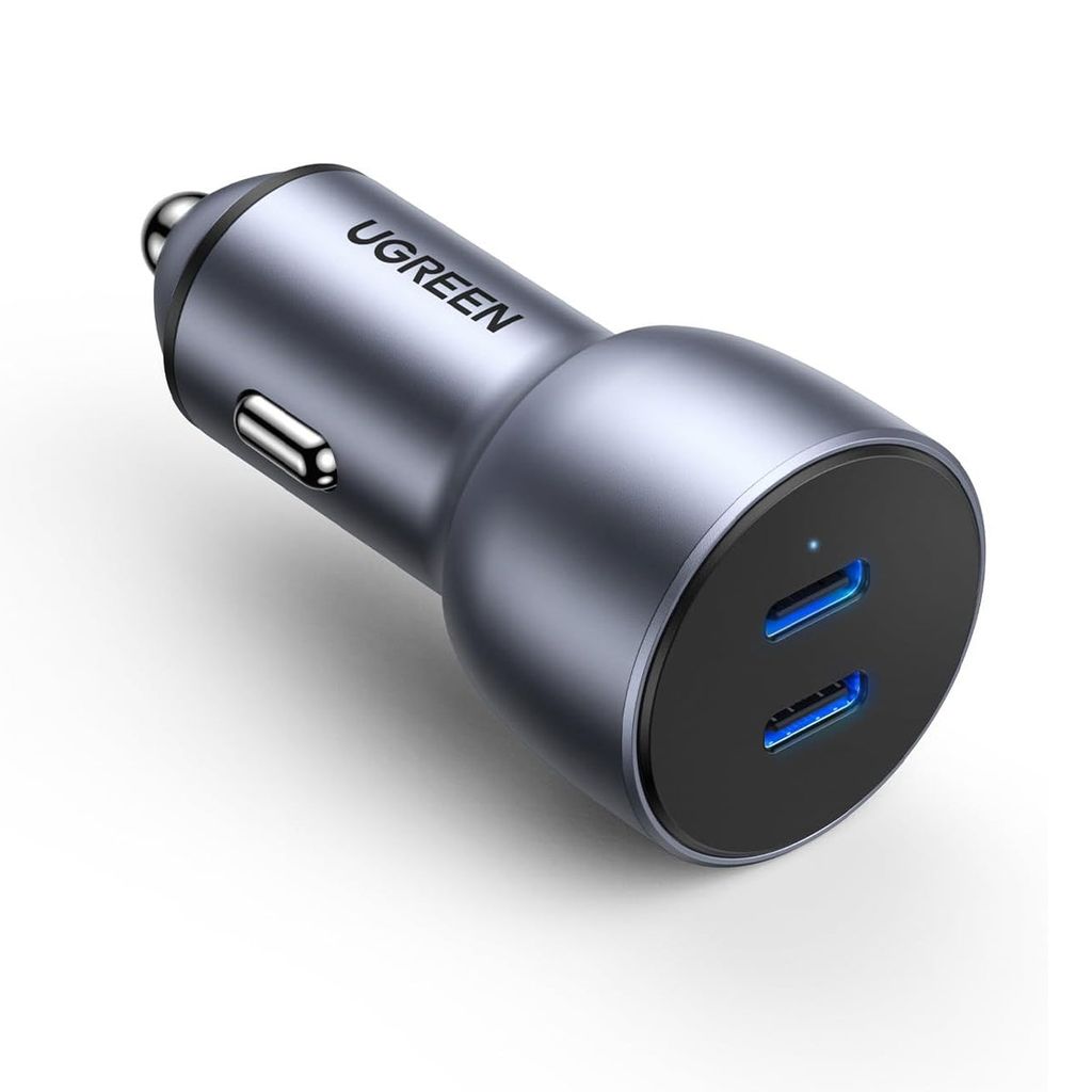 UGREEN Billaddare 2x USB-C 30W PD – Grå | Reservdelar - Universala - Biltillbehör - Billaddare | Batteritema