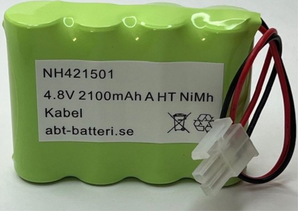 Ni-MH Batteripaket 4,8V 2100mAh AF HT staket k42 kabel NH421501 | Batterier - Nödljusbatterier | Batteritema