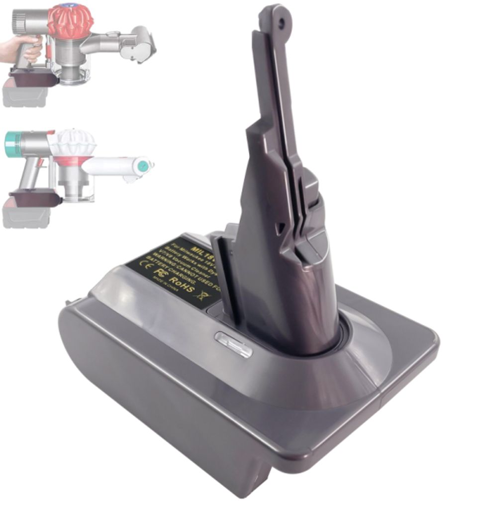 Batteriadapter Milwaukee 18V till Dyson V7/V8 dammsugare