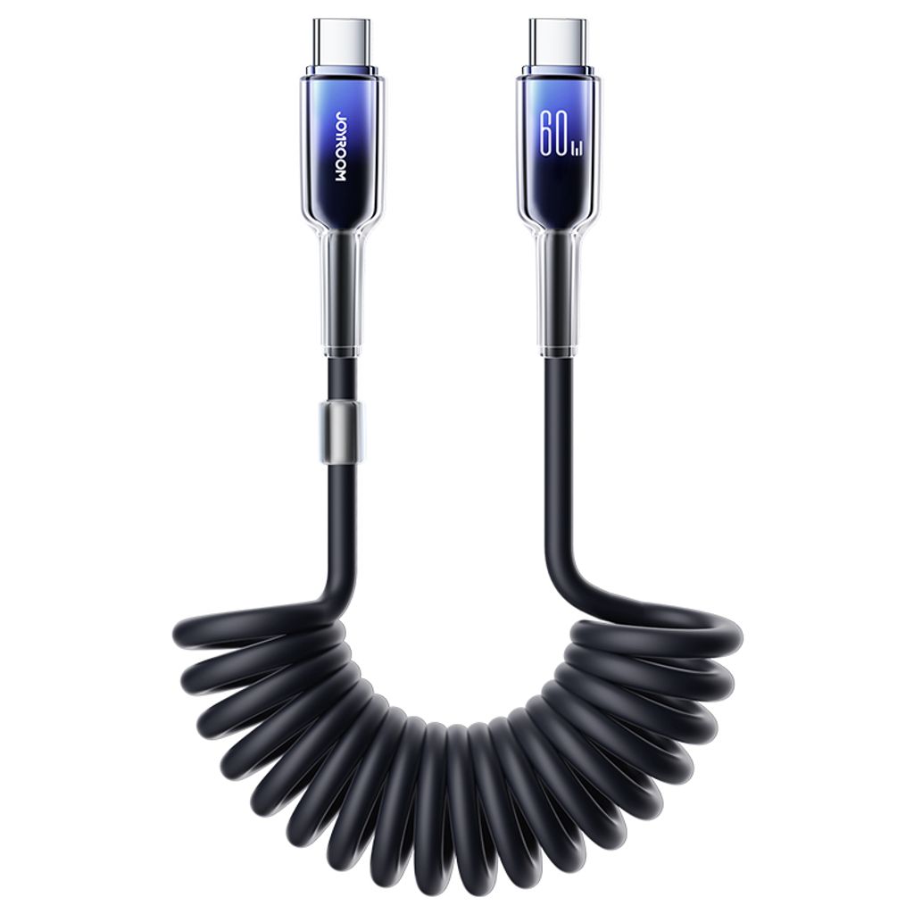 Joyroom Kabel USB-C do Lightning zwijany, szybkie ładowanie 30 W, 1,5 m – czarny