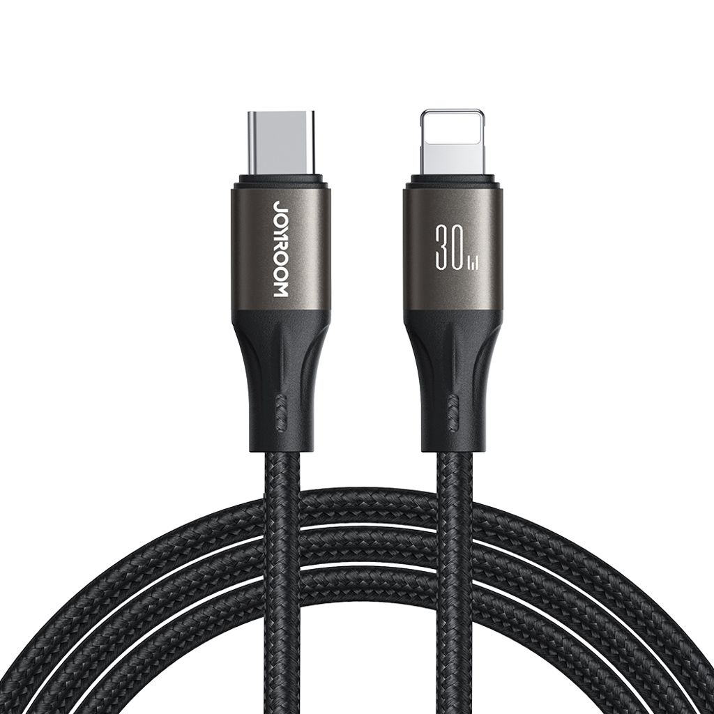 Joyroom Kabel USB-C do Lightning Szybkie ładowanie 30 W, 1,2 m - Czarny