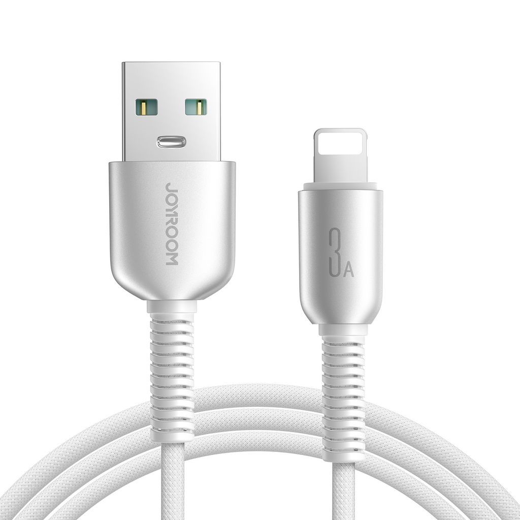 Joyroom kabel USB-A do Lightning Szybkie ładowanie 3A, 1,2 m - jasnoszary