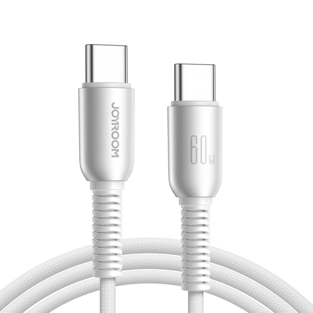 Joyroom kabel USB-C do USB-C Szybkie ładowanie 60W, 1,2m - jasnoszary