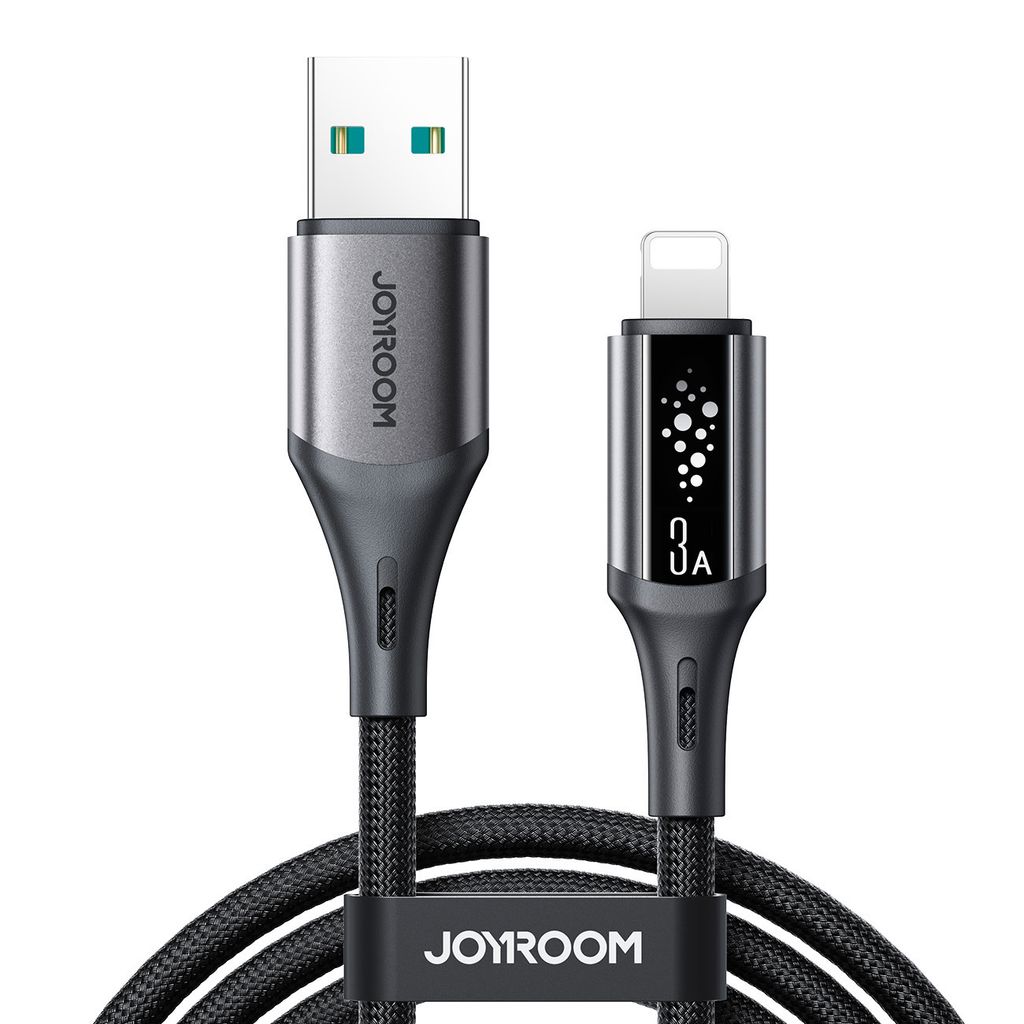 Joyroom S-A60 Pikalatauskaapeli USB-A - Lightning 3A – 1,2 m, Musta