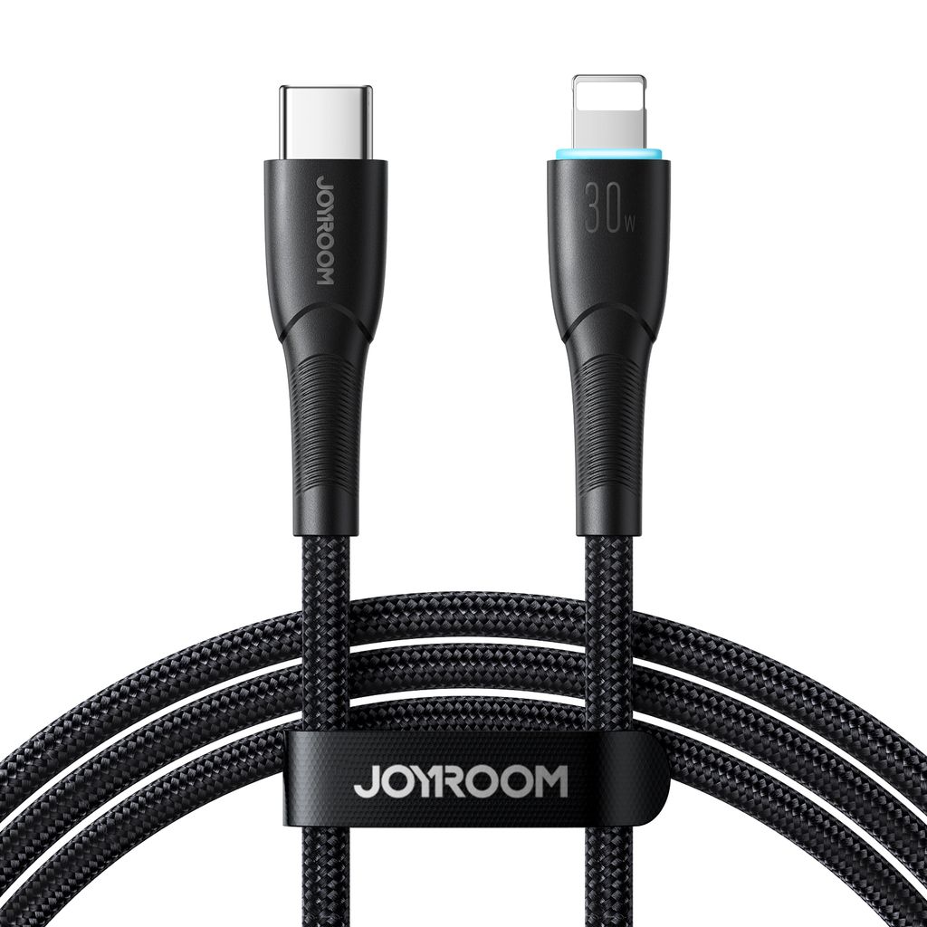Joyroom Kabel USB-C do Lightning Szybkie ładowanie 30 W, 1 m - Czarny