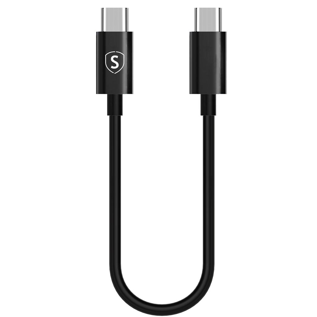 SiGN Pikalatauskaapeli USB-C - USB-C 60W, 3A, PD, 0,25 m - musta
