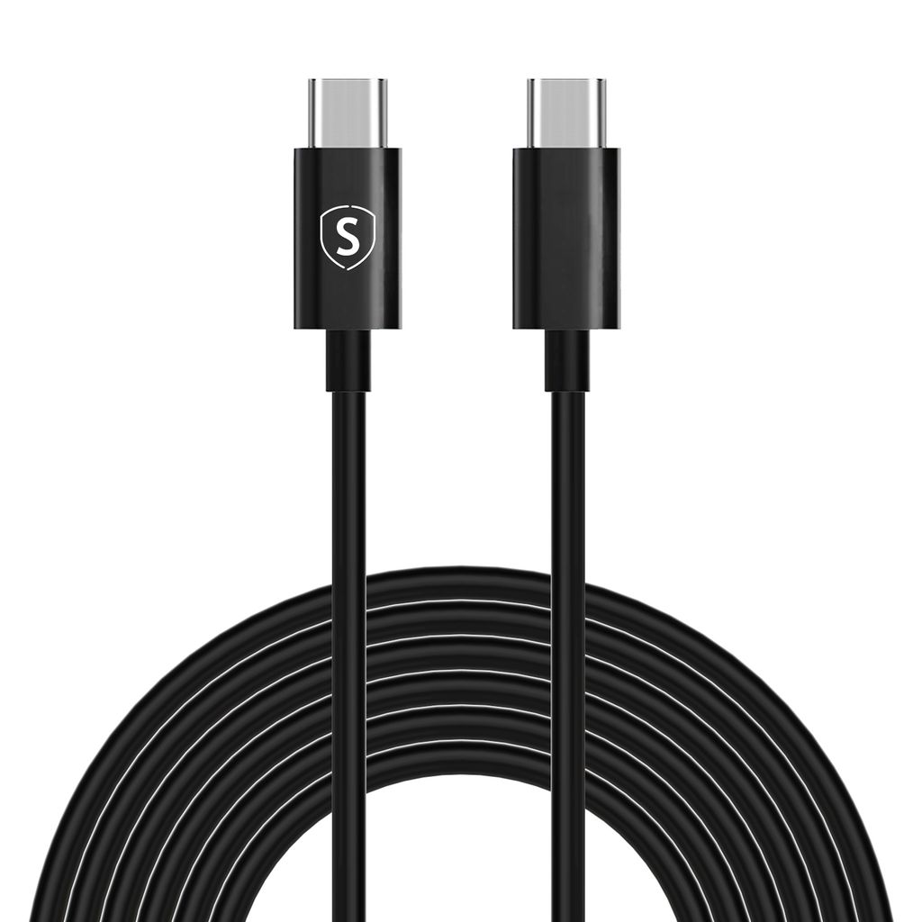 SiGN 60W, 3A, PD USB-C - USB-C kaapeli 3m - Musta