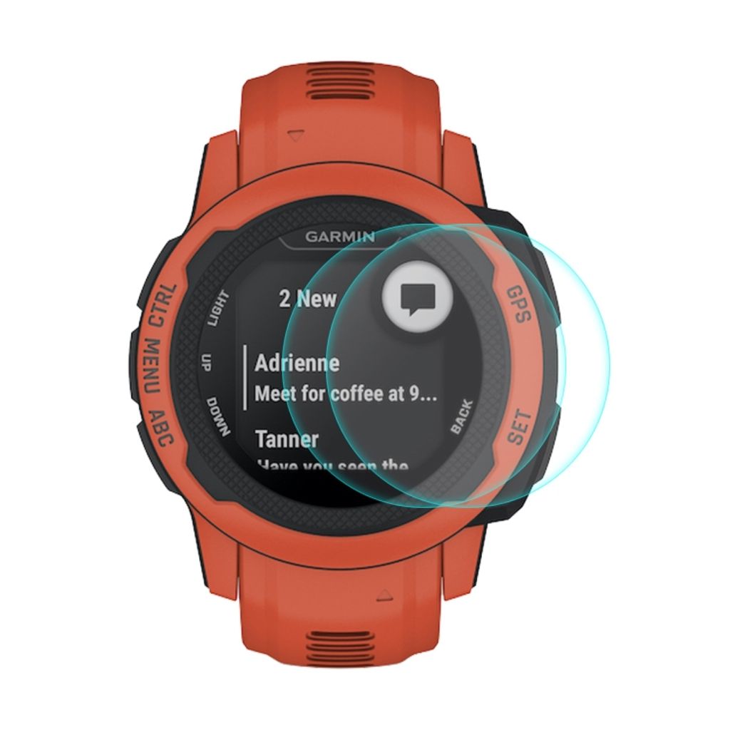 Garmin Instinct 2S Skjermbeskytter i herdet glass - Gjennomsiktig