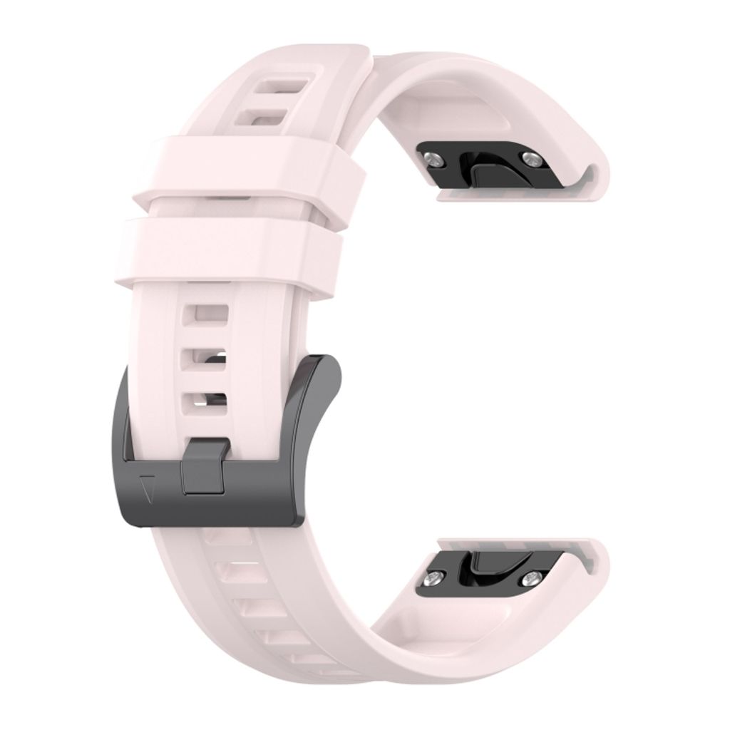 Garmin Fenix 7S Sapphire Solar Urrem i silikone ensfarvet - Lyserød