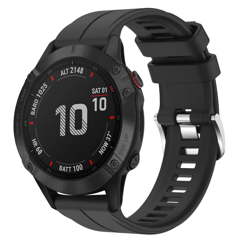 Garmin Fenix 6 Pro GPS Silikon Klokkereim - Hvit