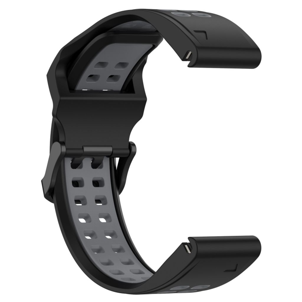 Garmin Enduro 3 Urrem i silikone tofarvet - Sort / Grå