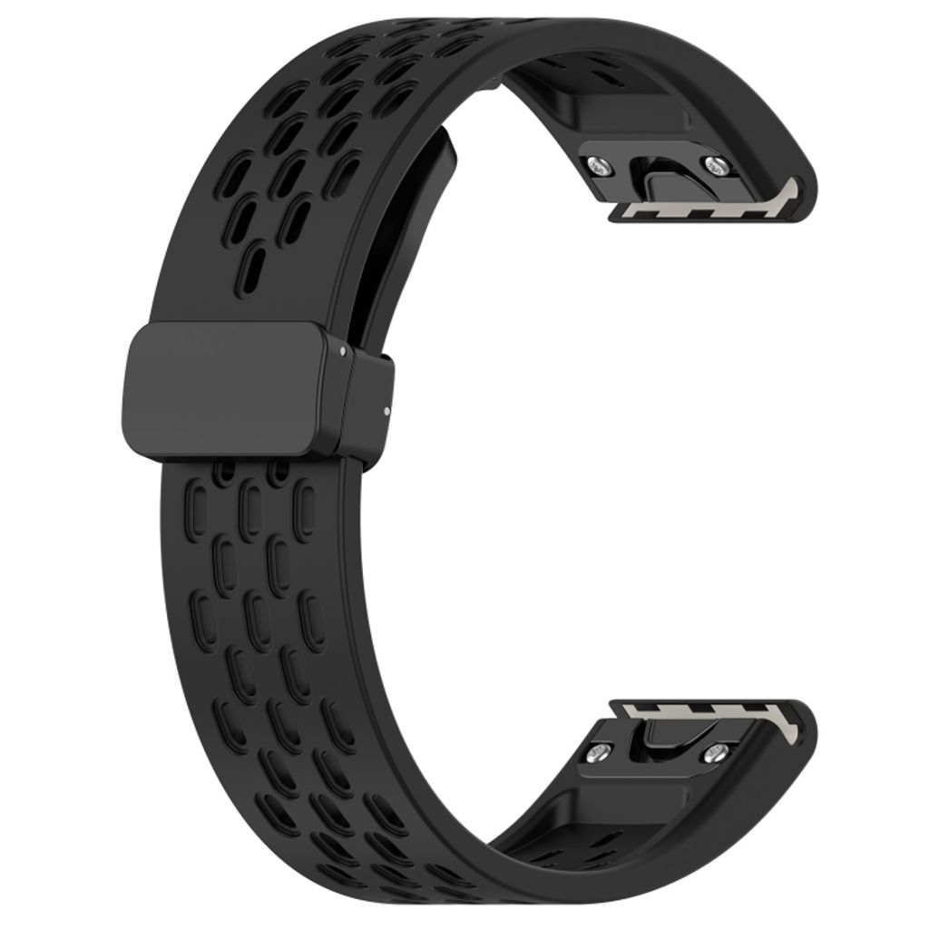 Garmin Fenix 7X Pro Klokkereim i silikon ensfarget - Svart