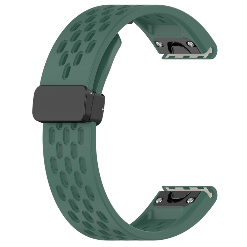 Garmin Fenix 7X Pro Klokkereim i silikon ensfarget - Grønn