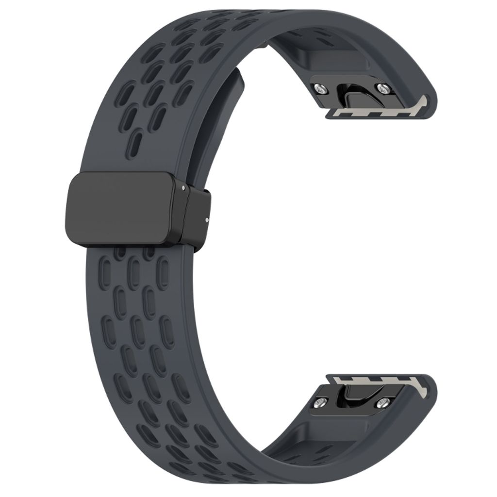 Garmin Fenix 7X Pro Klokkereim i silikon ensfarget - Grå