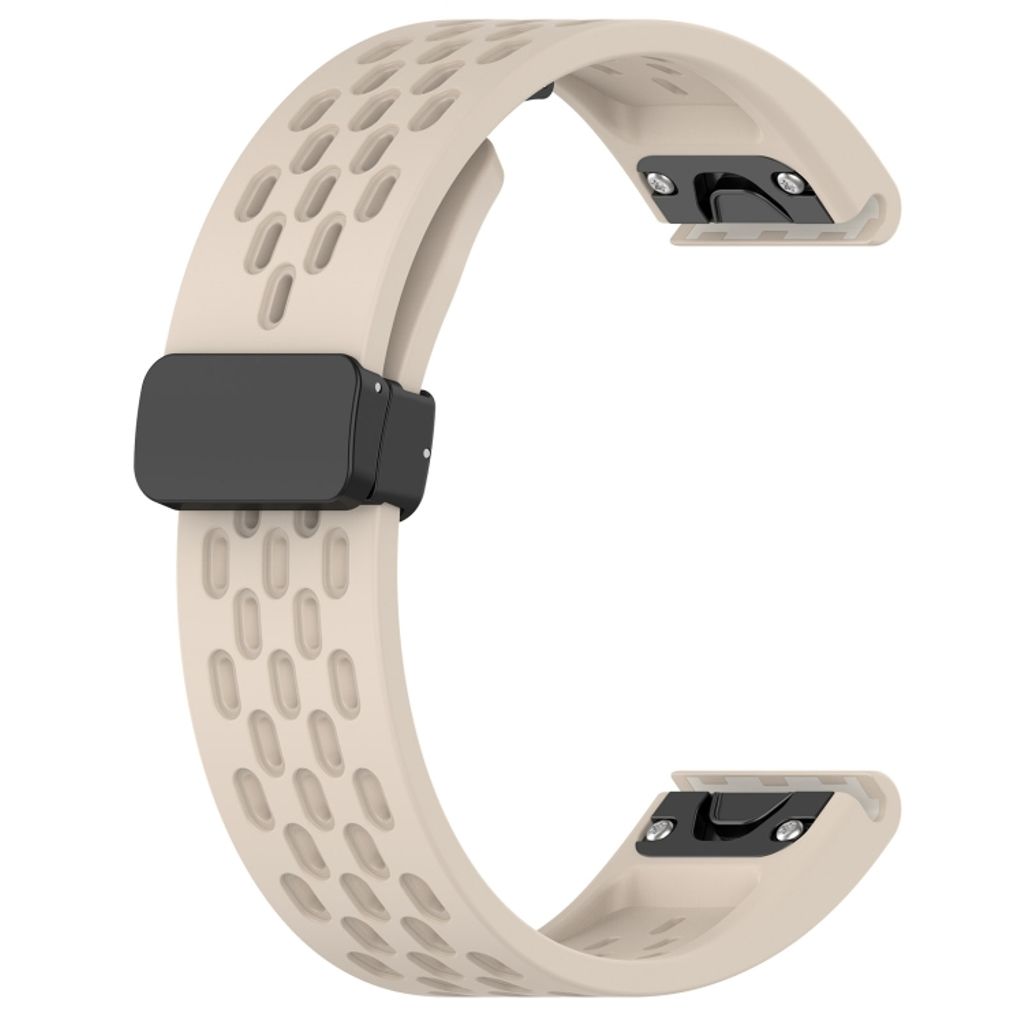 Garmin Fenix 7X Pro Klokkereim i silikon ensfarget - Hvit
