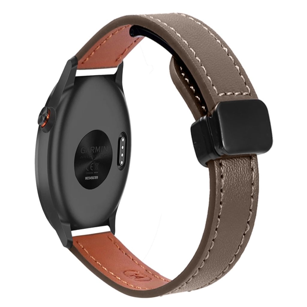 Garmin Approach S40 Kellonranneke ohut magneettisolki mikrokuitunahkaa - Ruskea